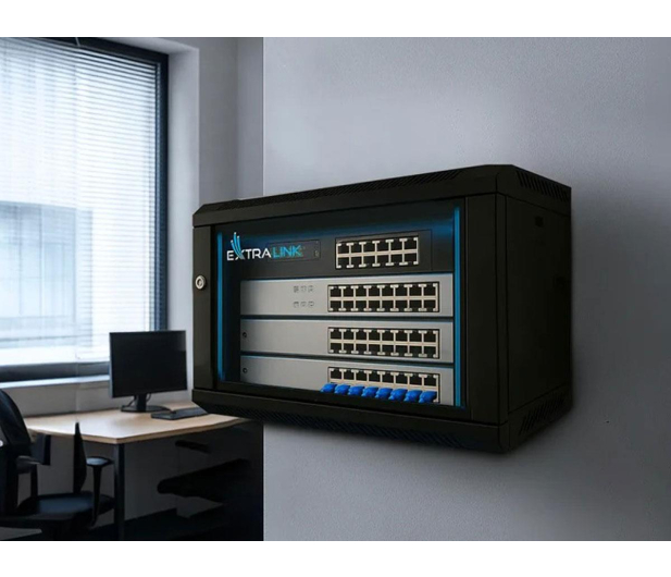 ExtraLink Lite 6U 530x400 Czarna wisząca - 1484053 - zdjęcie 5